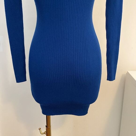 Aritzia Wilfred Cutout Knit Ribbed Longsleeve Mini Dress Size 2XS - Picture 8 of 14